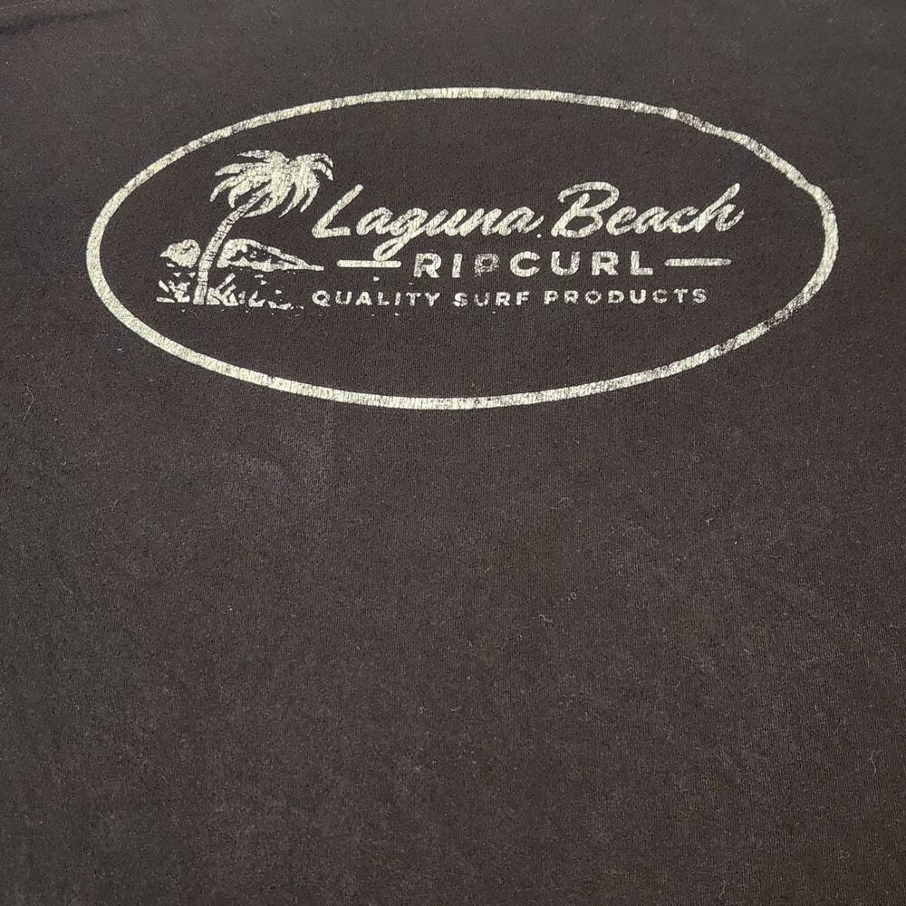 Rip Curl Surf Products Laguna Beach California Black Graphic T-Shirt Men’s M